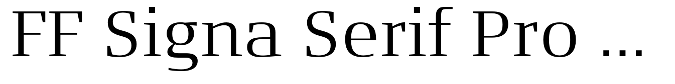 FF Signa Serif Pro Light